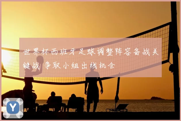 世界杯西班牙足球调整阵容备战关键战 争取小组出线机会
